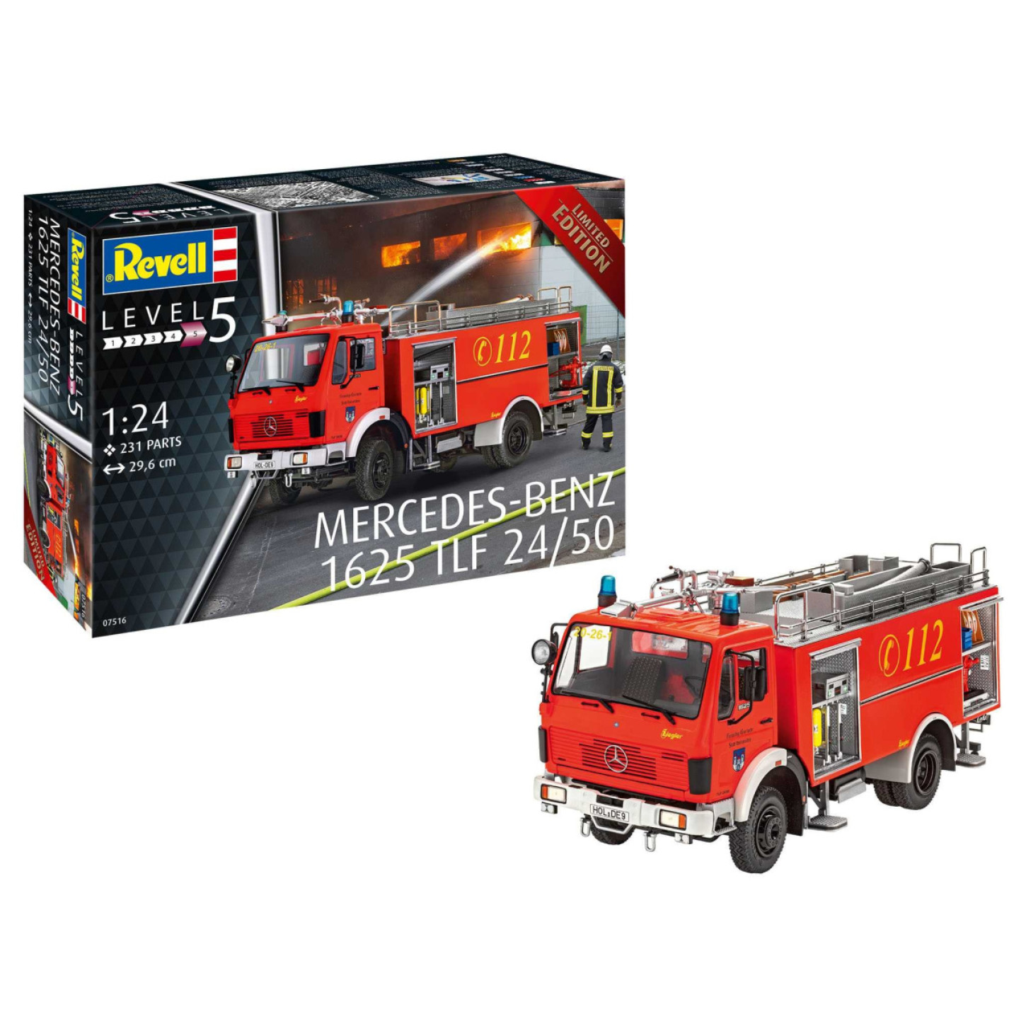 KIT PARA MONTAR REVELL CAMINHÃO DE BOMBEIROS MERCEDES BENZ 1625